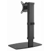 Stalinis monitoriaus stovas GEMBIRD MS-D1ST-02 – aukščio reguliavimas, pilnas judesys, 17–32 colių, 8 kg, VESA 75x75–100x100, juodas