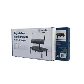Gembird MS-TABLE-D-01 reguliuojamas stovas monitoriui su stalčiuku