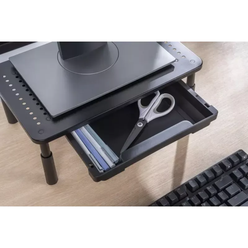Gembird MS-TABLE-D-01 reguliuojamas stovas monitoriui su stalčiuku