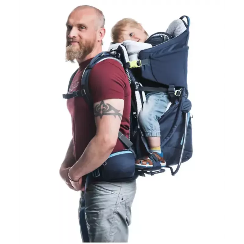 Kuprinė nešiojimui vaikams DEUTER Kid Comfort Poliamidas Mėlyna, maks. apkrova 22 kg, svoris 3,23 kg, išmatavimai 72×43×34 cm
