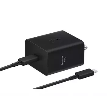 Sieninis įkroviklis Samsung EP-T4511 45W USB‑C PD 3.0, 100–240V, juodas, išmaniesiems telefonams ir planšetėms