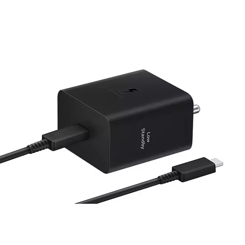 Sieninis įkroviklis Samsung EP-T4511 45W USB‑C PD 3.0, 100–240V, juodas, išmaniesiems telefonams ir planšetėms