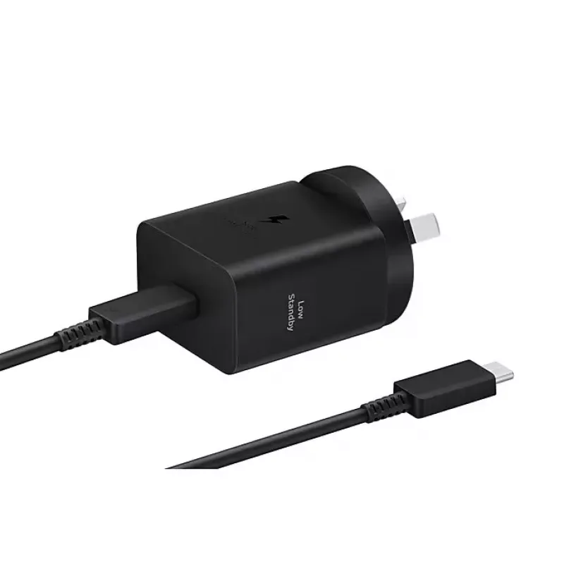 Sieninis įkroviklis Samsung EP-T4511 45W USB‑C PD 3.0, 100–240V, juodas, išmaniesiems telefonams ir planšetėms