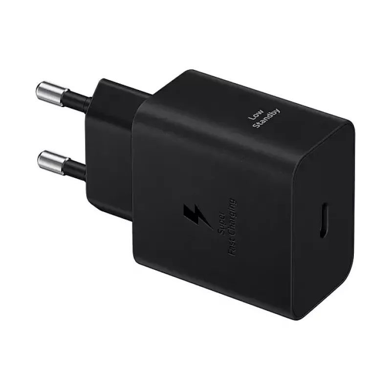 Sieninis įkroviklis Samsung EP-T4511 45W USB‑C PD 3.0, 100–240V, juodas, išmaniesiems telefonams ir planšetėms