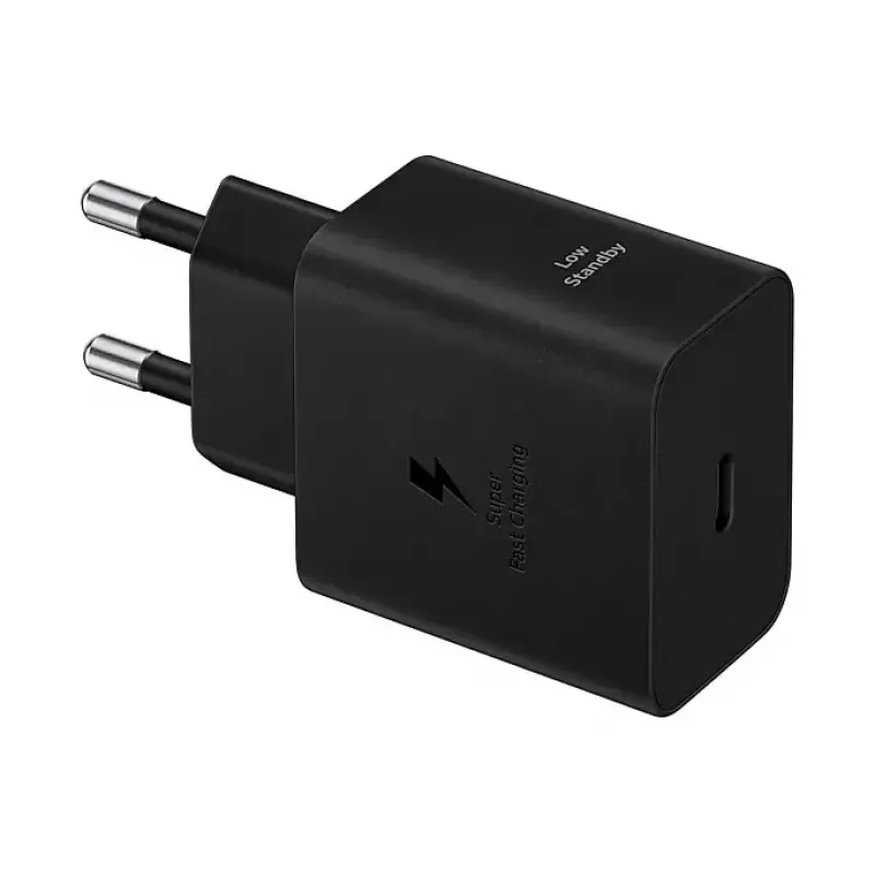 Sieninis įkroviklis Samsung EP-T4511 45W USB‑C PD 3.0, 100–240V, juodas, išmaniesiems telefonams ir planšetėms