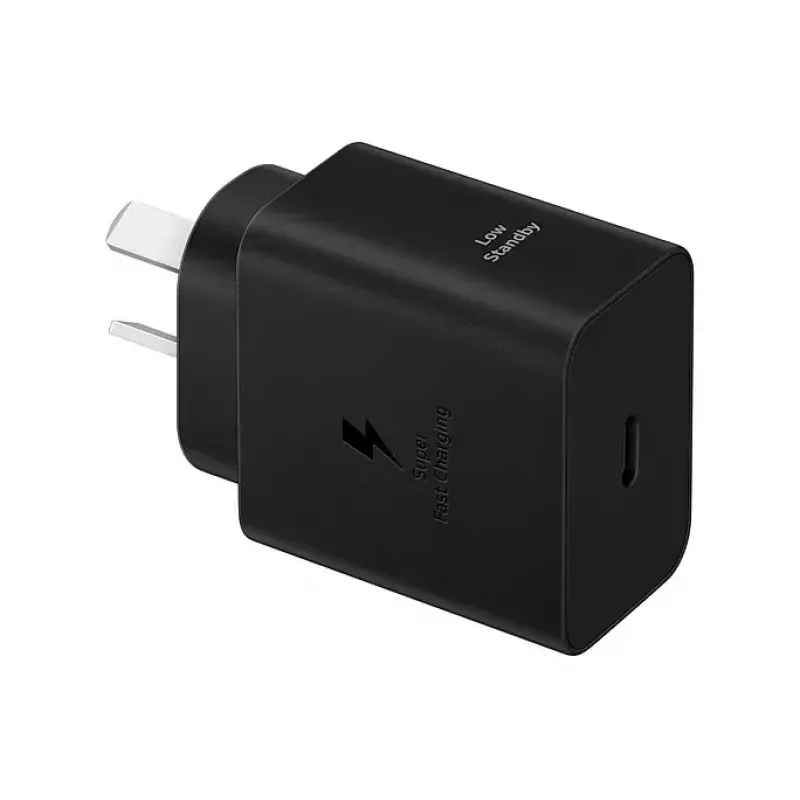 Sieninis įkroviklis Samsung EP-T4511 45W USB‑C PD 3.0, 100–240V, juodas, išmaniesiems telefonams ir planšetėms