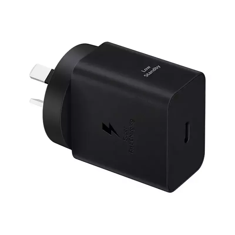 Sieninis įkroviklis Samsung EP-T4511 45W USB‑C PD 3.0, 100–240V, juodas, išmaniesiems telefonams ir planšetėms