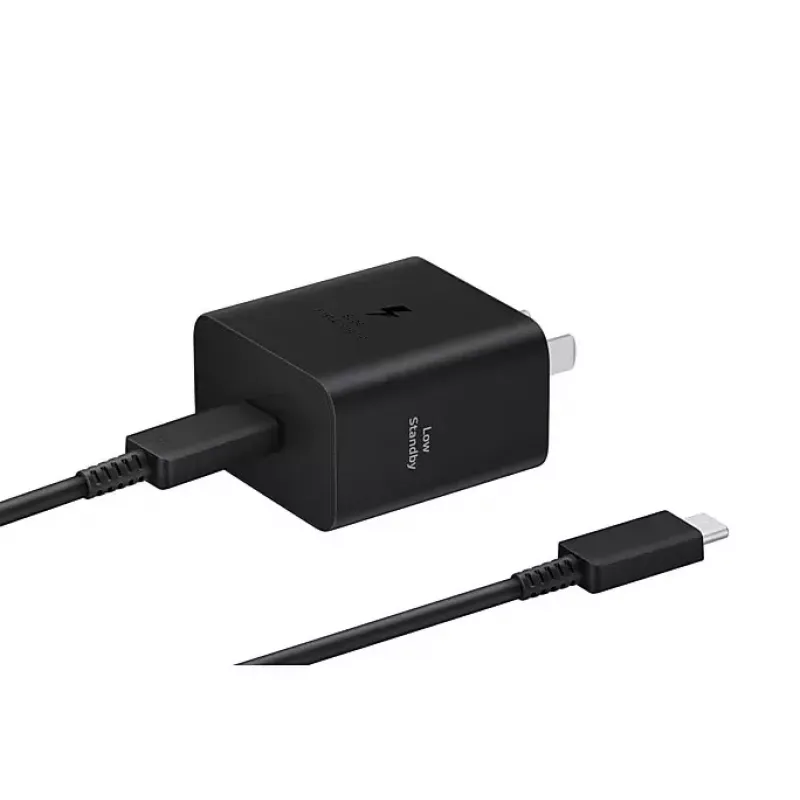 Sieninis įkroviklis Samsung EP-T4511 45W USB‑C PD 3.0, 100–240V, juodas, išmaniesiems telefonams ir planšetėms