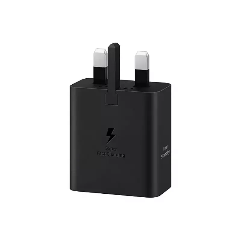 Sieninis įkroviklis Samsung EP-T4511 45W USB‑C PD 3.0, 100–240V, juodas, išmaniesiems telefonams ir planšetėms
