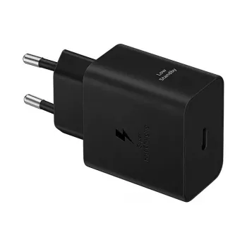 Sieninis įkroviklis Samsung EP-T4511 45W USB‑C PD 3.0, 100–240V, juodas, išmaniesiems telefonams ir planšetėms
