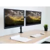 Monitorų laikiklis TECHLY ICA-LCD-382-D 2 ekranams, ant stalo spaustuvas, iki 27 colių, 20 kg, VESA 75x75–100x100, juodas