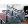 Monitorų laikiklis TECHLY ICA-LCD-382-D 2 ekranams, ant stalo spaustuvas, iki 27 colių, 20 kg, VESA 75x75–100x100, juodas