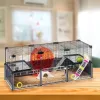 Narvelis graužikams FERPLAST Multipla hamster didelis 107,5×37,5×42 cm, metalinis, juodas