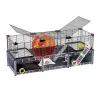 Narvelis graužikams FERPLAST Multipla hamster didelis 107,5×37,5×42 cm, metalinis, juodas