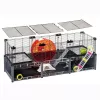 Narvelis graužikams FERPLAST Multipla hamster didelis 107,5×37,5×42 cm, metalinis, juodas