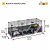 Narvelis graužikams FERPLAST Multipla hamster didelis 107,5×37,5×42 cm, metalinis, juodas