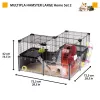 Narvelis graužikams FERPLAST Multipla hamster didelis 107,5×37,5×42 cm, metalinis, juodas