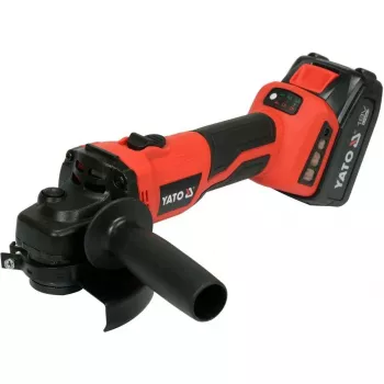 Kampinis šlifuoklis YATO YT-828295, belaidis 18 V, bešepetėlis, 125 mm diskas, 2x 4 Ah Li-Ion akumuliatoriai, 1,26 kg
