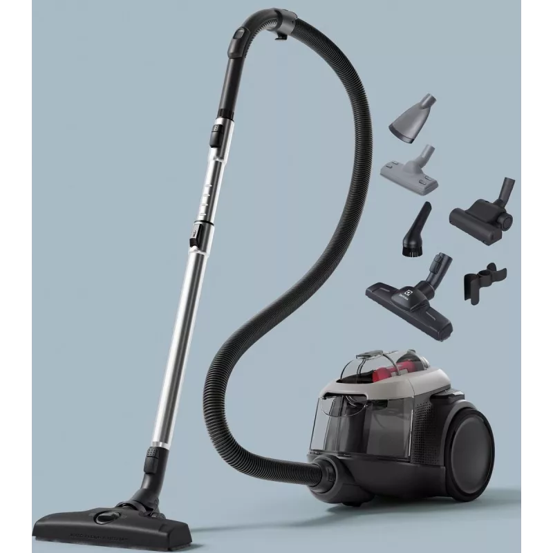 Bevonis sausas siurblys Electrolux EL61A4UG pilkas, 700 W, 170 W siurbimo galia, 9 m laidas, 12 m spindulys