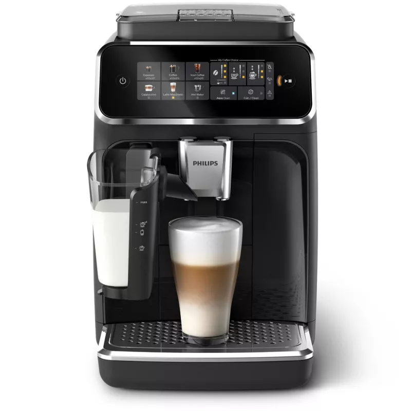 Ekspreso kavos aparatas Philips EP3341/50 pilnai automatinis, 1,8 L vandens talpa, 275 g pupelių talpa, 0,26 L pieno talpa, 15 barų, keraminis malūnėlis