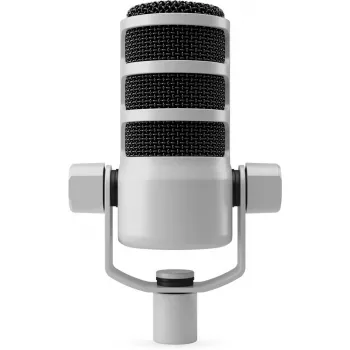 Dinaminis sceninis mikrofonas Rode PodMic baltas – kardioidinis, XLR, 20–20000 Hz, -57 dB jautrumas