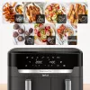 Tefal Easy Fry Dual XXL EY942HE0 karšto oro gruzdintuvė, dviguba 11 l, 2020 W, pilka