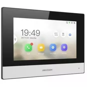 Vidinė stoties plokštė Hikvision DS-KH6320-WTE2(B) juoda pilka Wi-Fi Ethernet