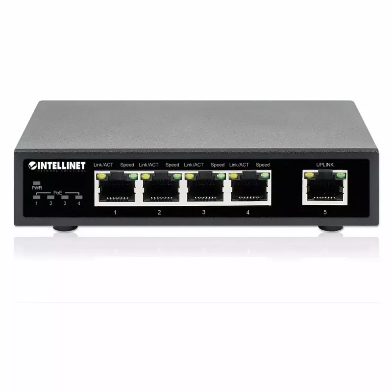 Intellinet 5-Port Gigabit Ethernet PoE+ Switch 62W 4 PSE Portai