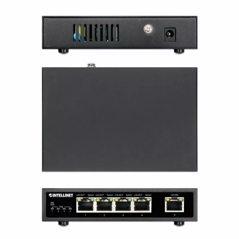 Intellinet 5-Port Gigabit Ethernet PoE+ Switch 62W 4 PSE Portai