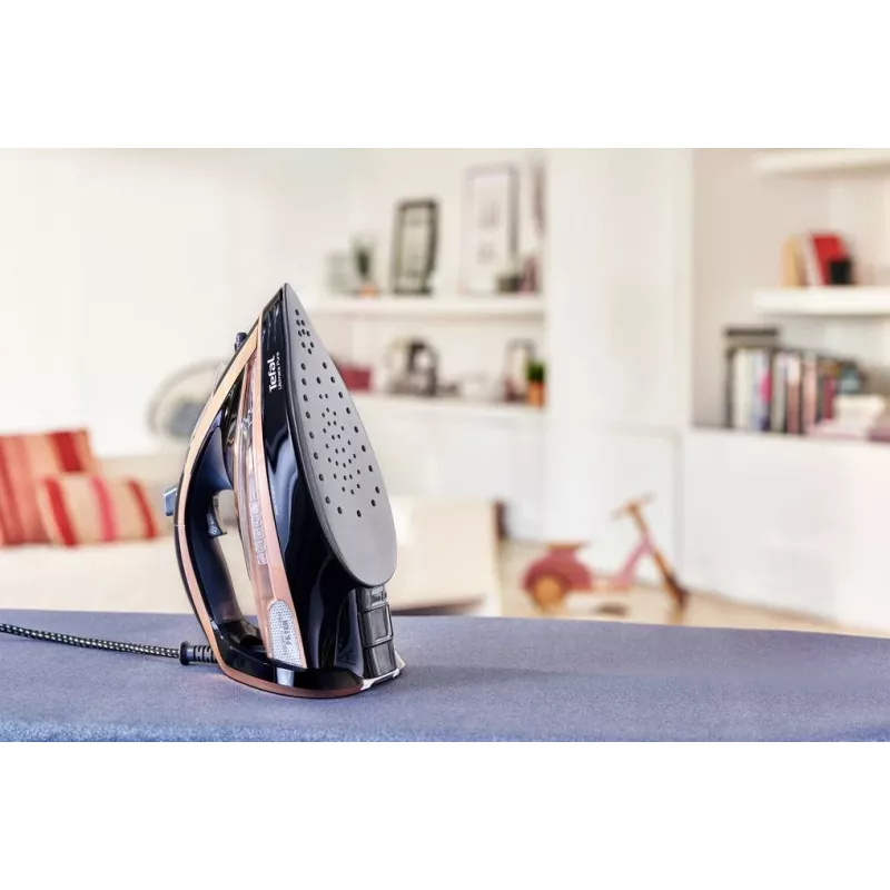 Tefal FV9865E0 Sausas ir garinis lygintuvas su Durilium Autoclean pade, 3000 W, juodas, auksinis