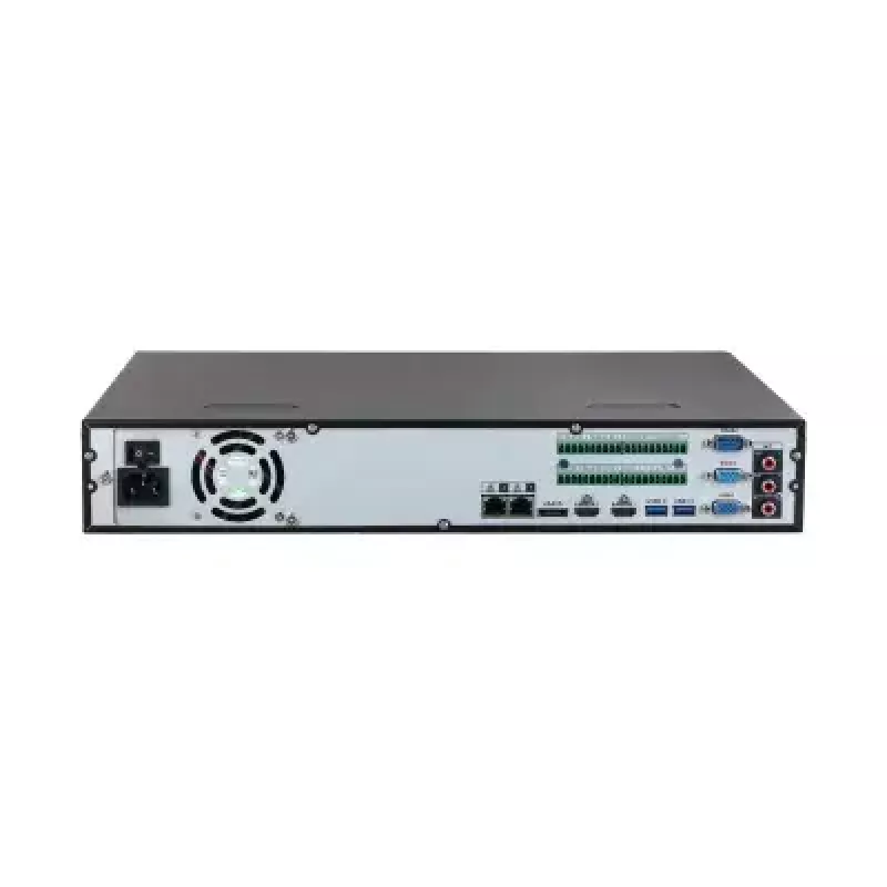Tinklinis vaizdo registratorius DAHUA NVR5464-EI — 64 kanalai, 16 TB, 2× RJ-45, 2× USB, SATA, juodas