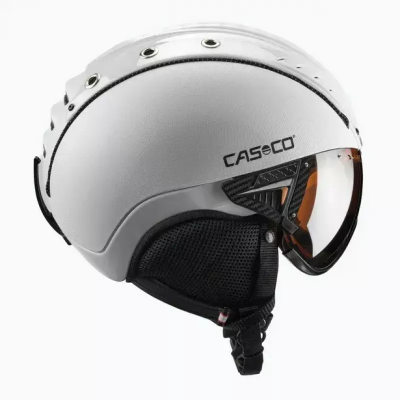 Slidžių šalmas Casco SP-2 Carbonic Visor White dydis S (52-54 cm)