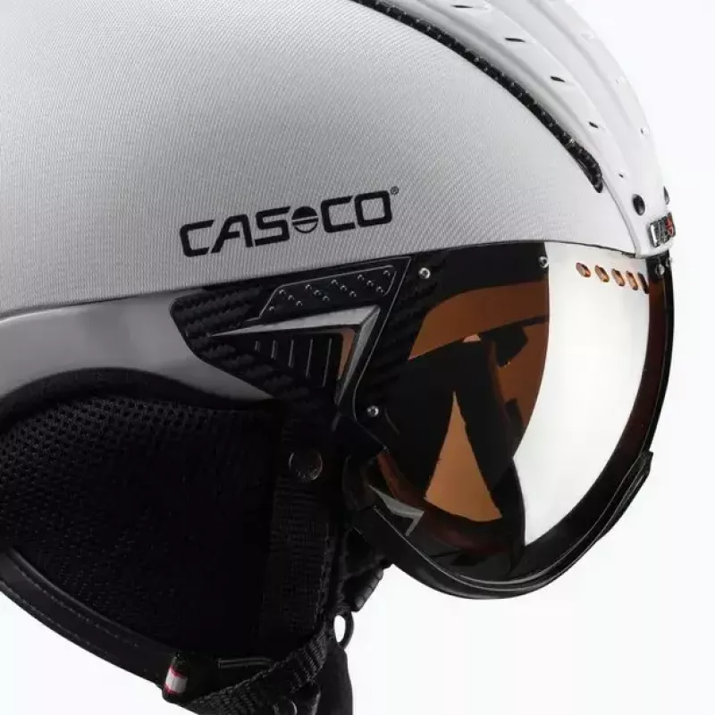 Slidžių šalmas Casco SP-2 Carbonic Visor White dydis S (52-54 cm)