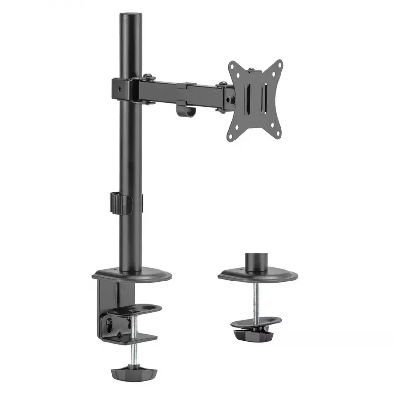 Stalinis LCD monitorių laikiklis MACLEAN MC-572N, reguliuojamas aukštis ir pasvirimas, VESA 75×75–100×100, 17–32 col., max 30 kg, juodas