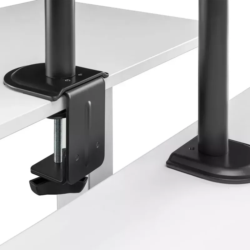 Stalinis LCD monitorių laikiklis MACLEAN MC-572N, reguliuojamas aukštis ir pasvirimas, VESA 75×75–100×100, 17–32 col., max 30 kg, juodas
