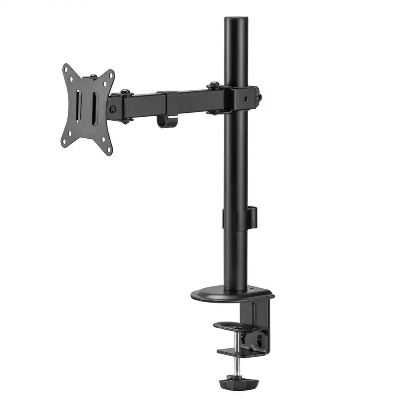 Stalinis LCD monitorių laikiklis MACLEAN MC-572N, reguliuojamas aukštis ir pasvirimas, VESA 75×75–100×100, 17–32 col., max 30 kg, juodas