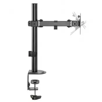 Stalinis LCD monitorių laikiklis MACLEAN MC-572N, reguliuojamas aukštis ir pasvirimas, VESA 75×75–100×100, 17–32 col., max 30 kg, juodas