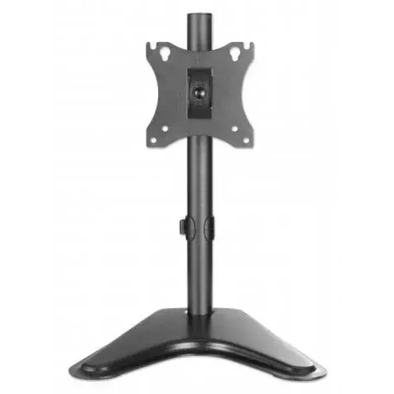 Stalinis laikiklis monitoriui MANHATTAN 10–27 colių Tilt/Swivel/Rotation VESA 75×75–100×100 Maks. 7 kg Juodas