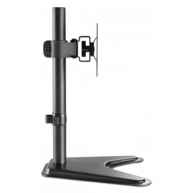 Stalinis laikiklis monitoriui MANHATTAN 10–27 colių Tilt/Swivel/Rotation VESA 75×75–100×100 Maks. 7 kg Juodas