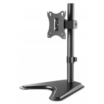 Stalinis laikiklis monitoriui MANHATTAN 10–27 colių Tilt/Swivel/Rotation VESA 75×75–100×100 Maks. 7 kg Juodas