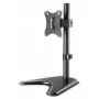 Stalinis laikiklis monitoriui MANHATTAN 10–27 colių Tilt/Swivel/Rotation VESA 75×75–100×100 Maks. 7 kg Juodas
