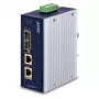 PLANET IGUP-2205AT Pramoninis medijos keitiklis 2x100/1000X SFP į 2x10/100/1000T 802.3bt PoE++