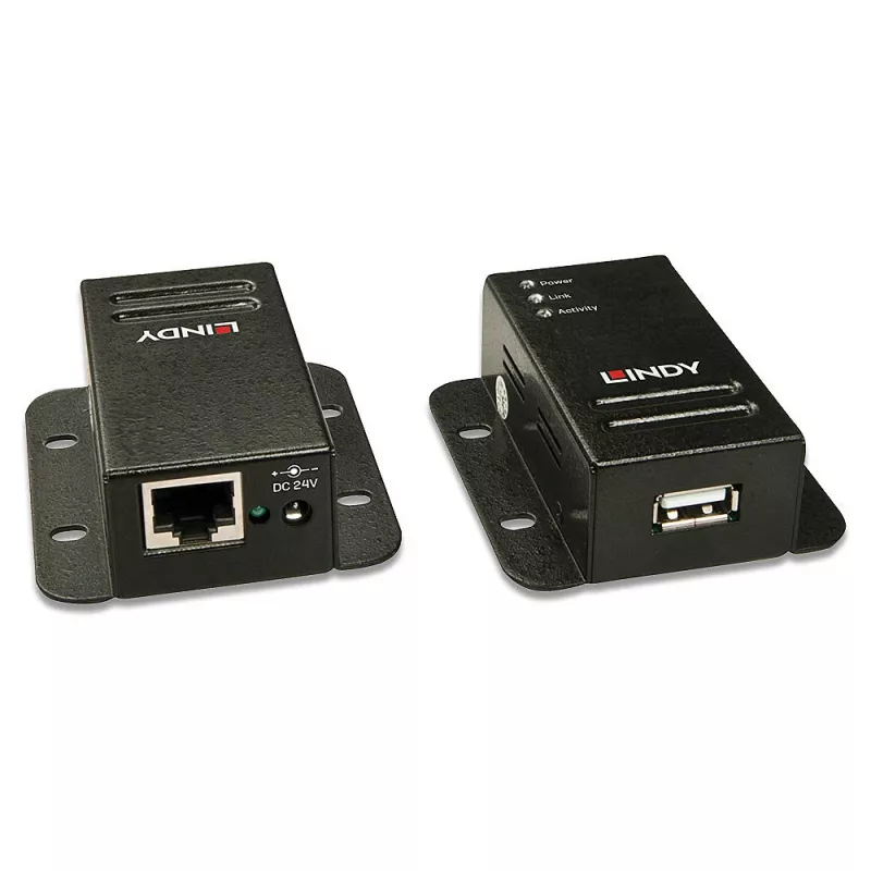 Lindy 50m USB 2.0 Cat.6 Prailgintuvas, tinklo siųstuvas ir imtuvas, 50 m, 480 Mbit/s, Cat5, Cat5e, Cat6, NS1021, Juoda