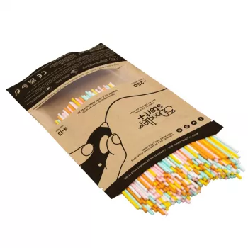 3DOODLER Start Eco Plastic Fire and Ice pildymo kasetės – 250 vnt., 2,5 mm, kompostuojamos, Oranžinė/Turkio/Balta/Geltona