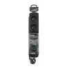 Apsauginis filtras QOLTEC 50104 — 4 AC lizdai, 230 V, 1,5 m laidas, juoda