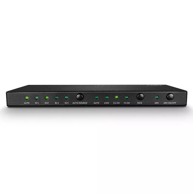 Lindy 38249 stalinis 4 prievadų HDMI 2.0 18G komutatorius su garsu