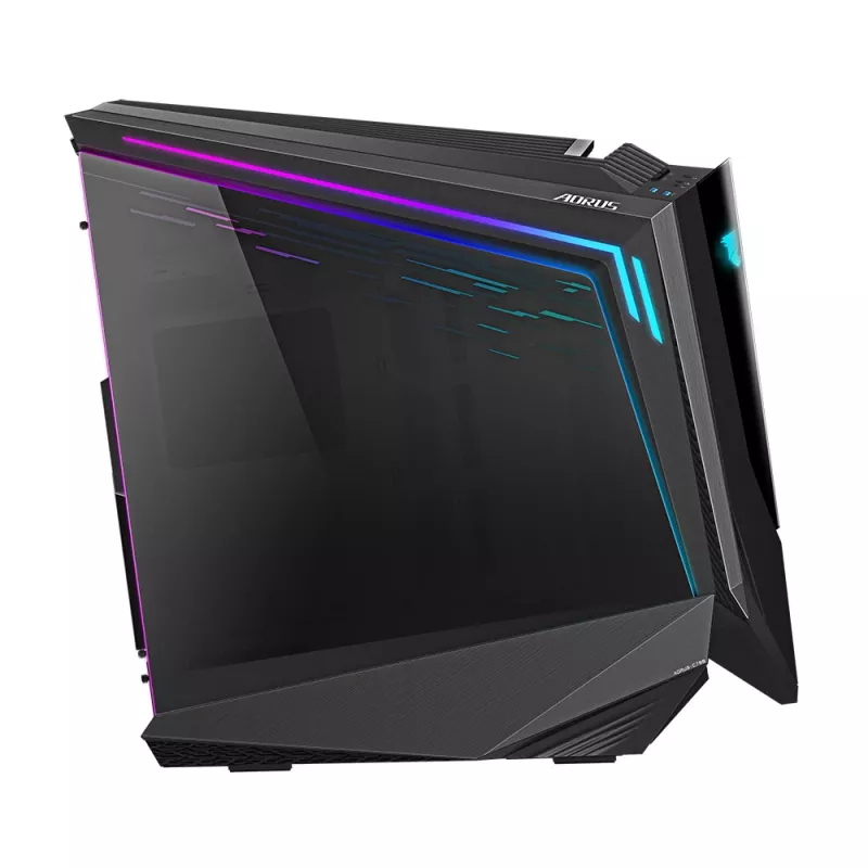 GIGABYTE AORUS C700 GLASS PC korpusas - Full Tower, talpina iki E-ATX ir 420 mm radiatorių, 5 iš anksto sumontuoti 120 mm ventiliatoriai, USB 3.1 Type-C, RGB Fusion