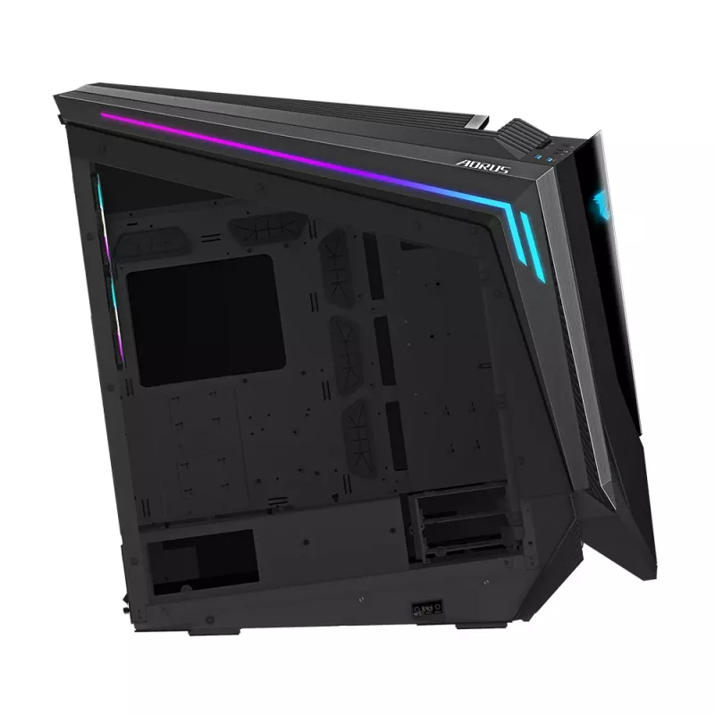 GIGABYTE AORUS C700 GLASS PC korpusas - Full Tower, talpina iki E-ATX ir 420 mm radiatorių, 5 iš anksto sumontuoti 120 mm ventiliatoriai, USB 3.1 Type-C, RGB Fusion