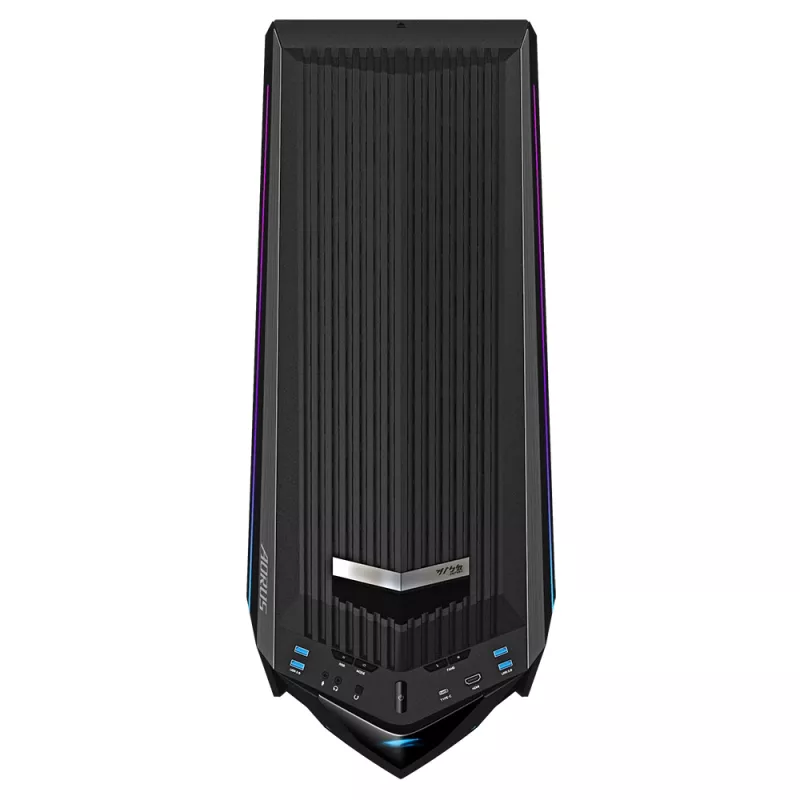 GIGABYTE AORUS C700 GLASS PC korpusas - Full Tower, talpina iki E-ATX ir 420 mm radiatorių, 5 iš anksto sumontuoti 120 mm ventiliatoriai, USB 3.1 Type-C, RGB Fusion