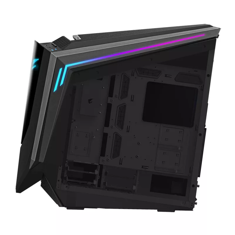 GIGABYTE AORUS C700 GLASS PC korpusas - Full Tower, talpina iki E-ATX ir 420 mm radiatorių, 5 iš anksto sumontuoti 120 mm ventiliatoriai, USB 3.1 Type-C, RGB Fusion